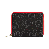 Disney Mickey head AOP Funko wallet back view black design