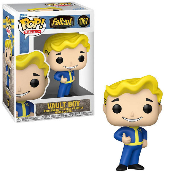 Vault Boy #1767 - Fallout TV Show Funko Pop! in box and out of box glam shot