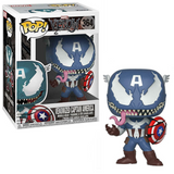 Venomized Captain America #364 Funko Pop Marvel Venom figure in box and out of box