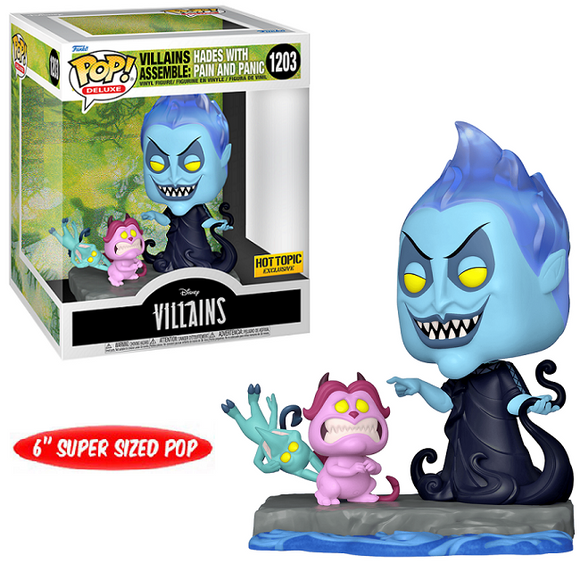 Villains Assemble Hades with Pain and Panic #1203 - Dianey Villains Funko Pop! Deluxe [Hot Topic Exclusive]