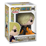 Vinsmoke Sanji #398 Funko Pop! displayed inside the box, front view