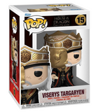 Viserys Targaryen #15 Funko Pop! displayed inside the box, front view