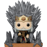 Viserys #12 House of the Dragon 6 inch Funko Pop! out of box seated on Iron Throne