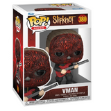 Vman #380 Slipknot Funko Pop displayed inside the box, front view