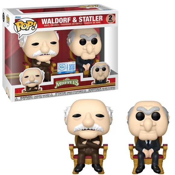 Waldorf & Statler Muppets 2-Pack Funko Pop! in box and out of box