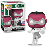 White Lantern Sinestro #398 Funko Pop in full view with white energy effect and mid-flight pose