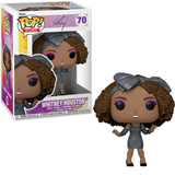 Whitney Houston #70 Whitney Funko Pop Icons figure in box and out of box with gray dress and headband
