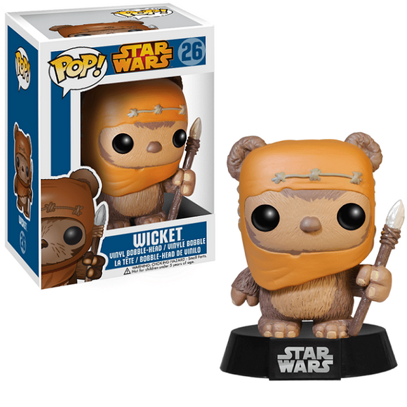 Wicket #26 - Star Wars Funko Pop! [Blue Box No Picture on Bottom]