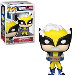 Wolverine with Sign #1285 Marvel Funko Pop Holiday figure in box and out of box