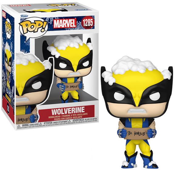 Wolverine with Sign #1285 - Marvel Funko Pop! [Holiday]