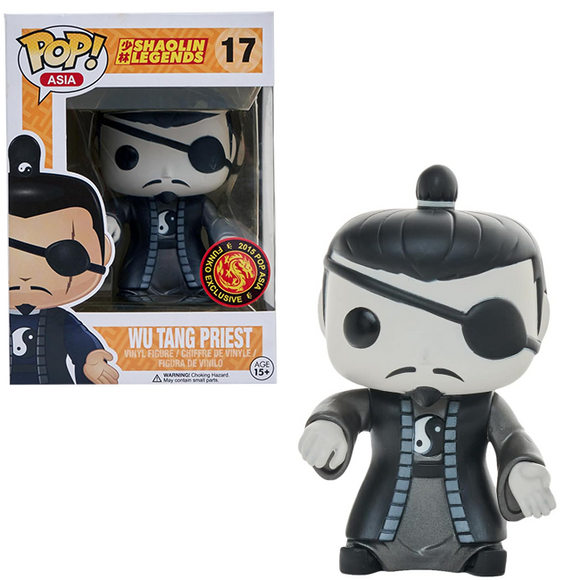wu tang priest black and white #17 shaolin legends funko pop in box and out of box