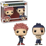 Yuji Itadori and Aoi Todo Jujutsu Kaisen Funko Pop Animation 2 pack figures in box and out of box front view
