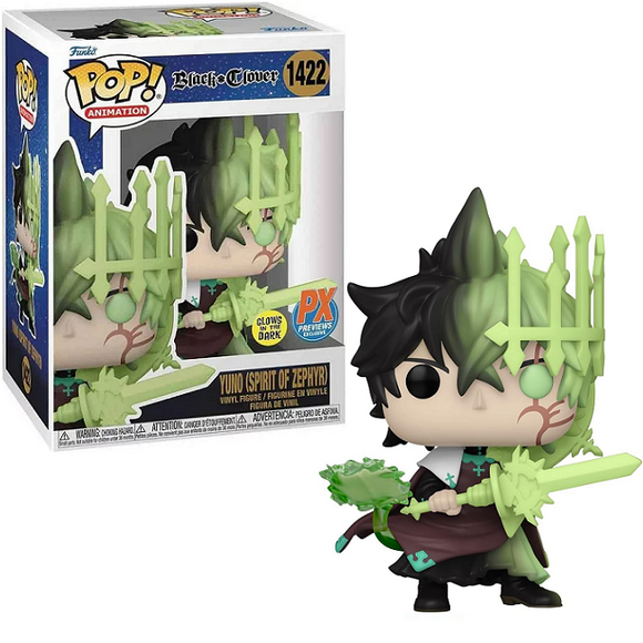 Yuno [Spirit of Zephyr] #1422 - Black Clover Funko Pop! Animation [Gitd Px Exclusive]