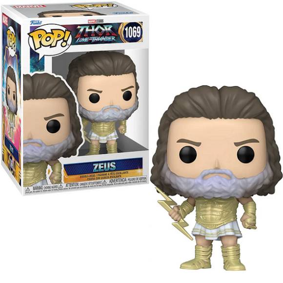 Zeus #1069 Thor Love and Thunder Funko Pop! in box and out of box
