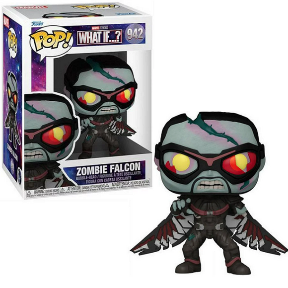 Zombie Falcon #942 Marvel What If Funko Pop in box and out of box