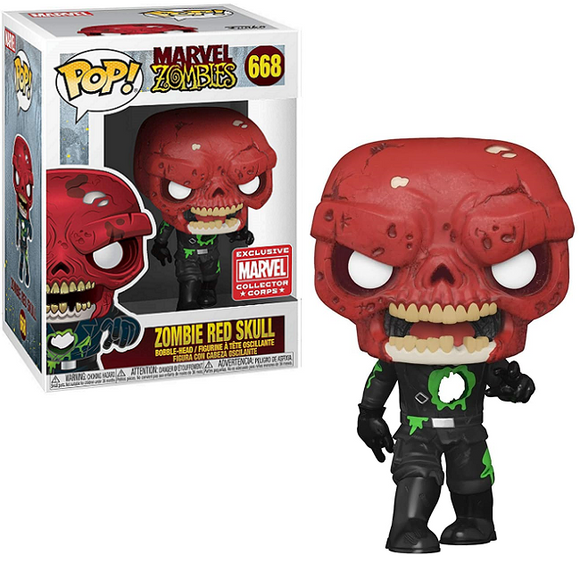Zombie Red Skull #668 - Marvel Zombies Funko Pop! [Marvel Collector Corps Exclusive]