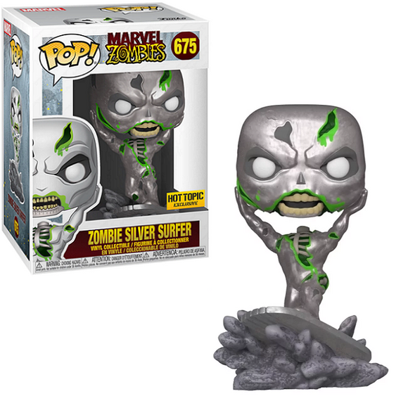 Zombie Silver Surfer #675 - Marvel Zombies Funko Pop! [Hot Topic Exclusive]