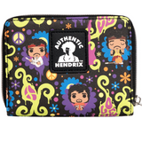 Jimi Hendrix Love and Flowers Funko wallet all over print front view