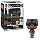 Marine Female USMC Marines Funko Pop African American cammies in box and out of box