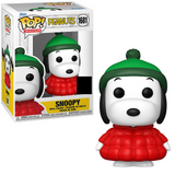 Snoopy in Coat #1681 Peanuts Funko Pop TV Red Coat Specialty Series no sticker in box and out of box glam shot