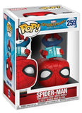 Spider-Man #259 Homecoming Funko Pop hanging upside down in box