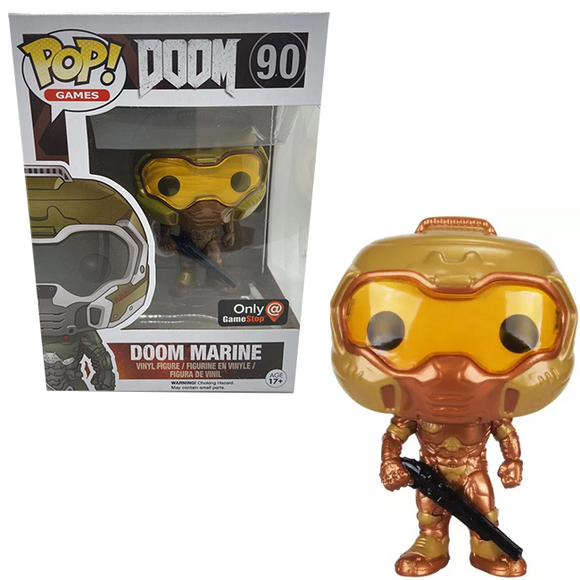Space Marine (Gold) #90 Funko Pop! in box and out of box