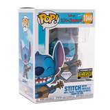 Stitch with Ukulele #1044 Lilo and Stitch Diamond EE Exclusive Funko Pop figure in original box