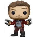 Star-Lord #198 Marvel Guardians of the Galaxy 2 Funko Pop out of box with blasters drawn