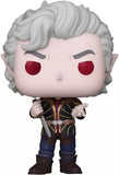 Astarion #1017 Funko Pop! out of box with red eyes, elven armor, and dagger