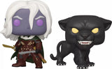 Drizzt Do'Urden & Guenhwyvar Funko Pop! 2-Pack out of box with swords and snarling panther