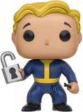 Vault Boy Locksmith #118 Fallout Funko Pop! holding padlock and key out of box