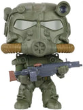 T-60 Power Armor #78 Fallout Funko Pop! green variant holding rifle out of box