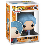 Future Trunks 313 Dragon Ball Super Funko Pop in box with blue hair and Capsule Corp jacket