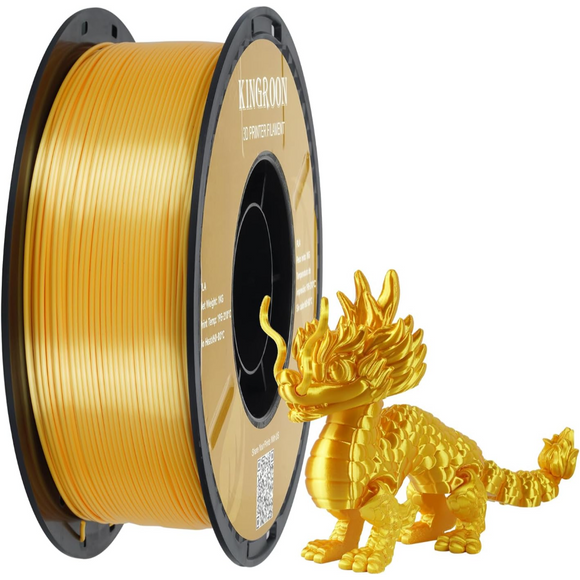 KINGROON PLA SILK filament spool with 3D printed example