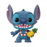 Luau Stitch flocked vinyl figure Funko Pop! out of box display