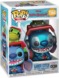 Gamer Stitch #1564 Lilo & Stitch Funko Pop Plus in Metallic edition packaging
