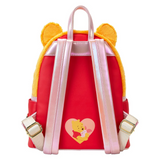 Back view of Loungefly Winnie the Pooh Love Letter Mini-Backpack with adjustable straps