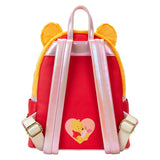 Back view of Loungefly Winnie the Pooh Love Letter Mini-Backpack with adjustable straps