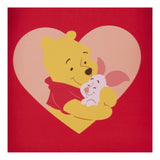 Winnie the Pooh and love letter artwork detail on the back of the Loungefly Mini-Backpack