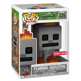 Flaming Skeleton #236 Minecraft Funko Pop in window display box