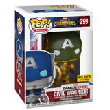 Civil Warrior #299 Marvel Contest of Champions Funko Pop Glow in the Dark Hot Topic Exclusive in box
