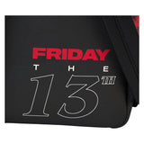 Jason Voorhees inspired graphic on the back of the Loungefly Friday The 13th I Heart Horror Mini-Backpack