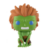 Blanka #140 Street Fighter Funko Pop! out of box with green skin, orange hair, and crouched fighting pose