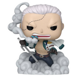 Smoker #1914 One Piece Funko Pop! Plus with jitte and swirling smoke effects out of box