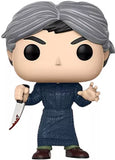 Norman Bates #466 Psycho Pop! out of box with gray wig, blue robe, and bloodied knife