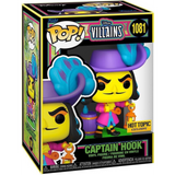 Captain Hook #1081 Disney Villains Blacklight Funko Pop Hot Topic Exclusive figure in box holding lantern