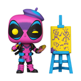 Artist Deadpool #887 Deadpool Funko Pop BlackLight GameStop Exclusive out of box