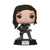 Cara Dune #356 Star Wars The Mandalorian FYE Exclusive Funko Pop figure out of box holding heavy blaster