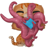 Goose Flerken #445 Captain Marvel Funko Pop figure out of box with Flerken tentacles holding Tesseract