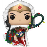 Wonder Woman Holiday Funko Pop #354 holding string light lasso